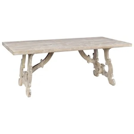 Rectangular Transitional Solid Wood Dining Table